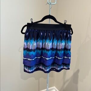 LC Lauren Conrad Blue and Purple Mini Skirt